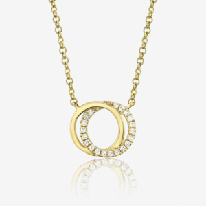Eternal Circle Necklace – 18kt Yellow Gold with Diamonds