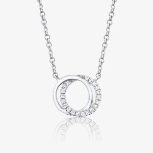 Eternal Circle Necklace – 18kt White Gold with Diamonds